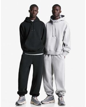 Bershka Pack Of 2 Fleece joggers - Black