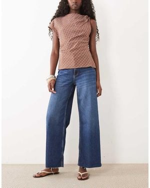 Mango Catherin Wide Leg Jean - Blue