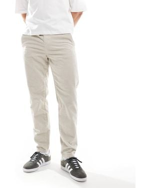 Only & Sons Tapered Cord Trouser - White