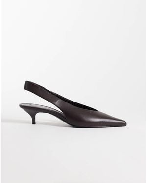 Mango Slingback-pumps mit spitzer spitze und absatz - Weiß