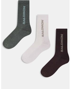Salomon – everyday – 3er-pack crew-socken - Weiß