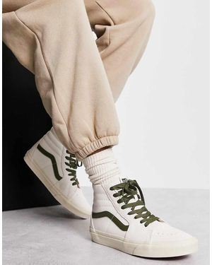 Vans Sk8-hi - sneakers alte color marshmallow vintage con dettagli colorati - Bianco