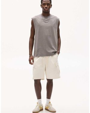 Pull&Bear Cargo Bermuda Shorts - Natural