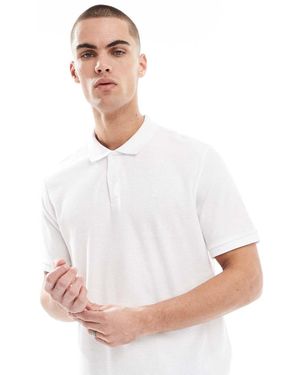 Jack & Jones Camicia Polo Testurizzata A Nido D'Ape Bianca - Bianco