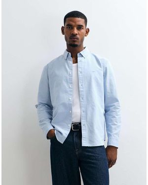 Levi's Authentic Tonal Logo Button Down Relaxed Oxford Shirt - Blue