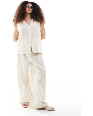 Esmee Curve Exclusive Beach Trouser Co-ord - White