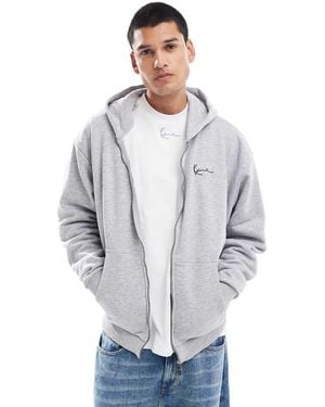 Karlkani Co-ord Signature Essential Zip Up Hoodie - Grey