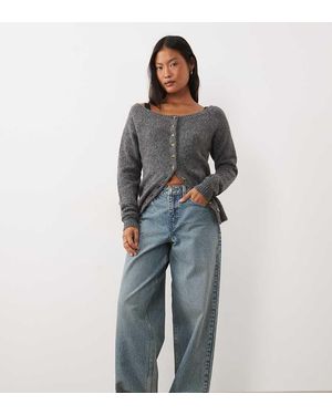Miss Selfridge Vaqueros Baggy De Talle Medio En Lavado Azul Vintage