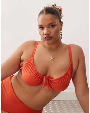 Collusion Curve Mix And Match Underwire Bikini Top - Orange