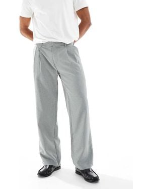 Jack & Jones Wide Leg Pleat Front Trouser - Grey