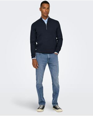 Only & Sons Slim-Fit Jeans - Blauw