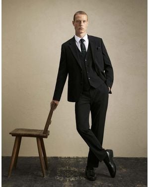 River Island Slim Fit Tailored Suit Trousers - Natural