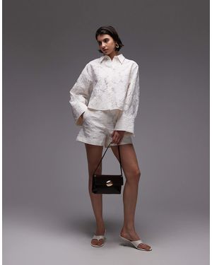 & Other Stories – jacquard-shorts aus spitze - Grau