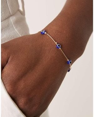 ASOS Friendship Bracelet With Eye Detail - Brown