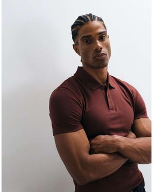 ASOS Essentials Slim Fit Polos - Brown