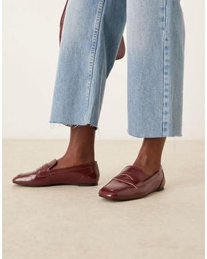 Asos Design Wide Fit Malta Loafers - Blue