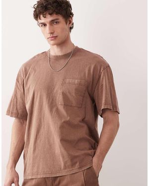 Only & Sons Super Oversized T-shirt Washed - Brown