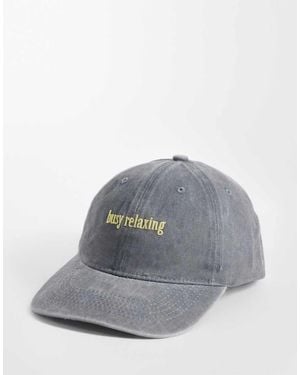 SUI AVA Busy Relaxing Slogan Cap - Grey