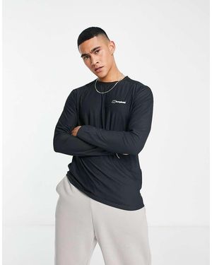 Berghaus Camiseta Negra Técnica De Manga Larga 24/7 De Training - Azul