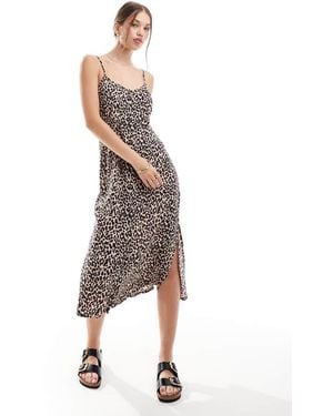 Superdry Printed Button-Up Cami Midi Dress - Natural