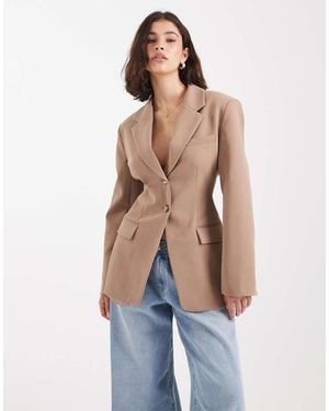 ASOS Cinch Waist Blazer - Blue