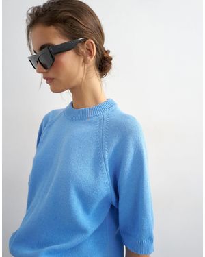 TOPSHOP – gestricktes t-shirt - Blau