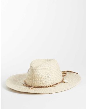 Accessorize Cowboyhoed Met Schelphangertje - Naturel