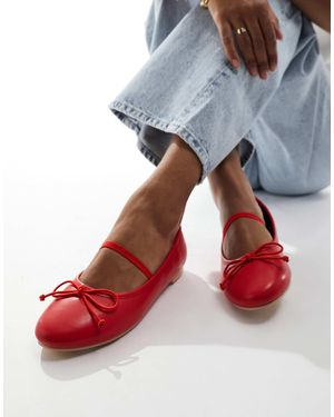 Public Desire Alexa Ballet Pumps - Red
