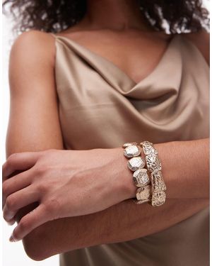 TOPSHOP Beau 2 Pack Bracelets - Brown