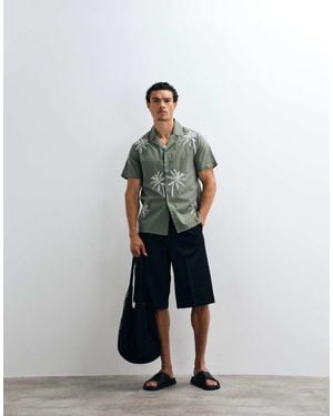 ASOS Pantalones Cortos De Sastre Negros Extragrandes Estilo Bermudas Con Pinzas