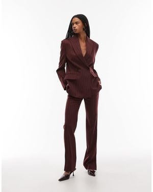 & Other Stories Co-ord Wool Slim Flare Leg Tailo Pants - Red