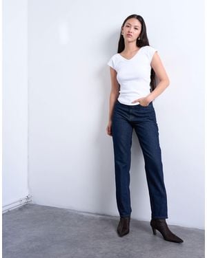 TOPSHOP Original - jean mom à taille haute - indigo brut - Bleu