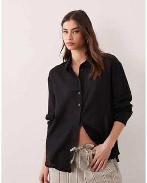 ASOS Linen Blend Shirt - Black