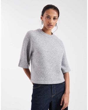 Threadbare Short Sleeve Knitted T-Shirt - Grey