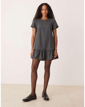ASOS Flocked Polka Dot Tights - Black