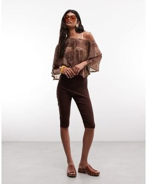 Reclaimed Vintage Bengaline Capri Trouser - Natural