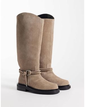 ASOS Carmella Boho Trim Riding Knee Boots - Multicolour