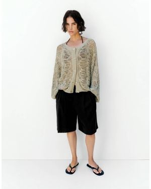 Pull&Bear – elegante bermudashorts - Natur