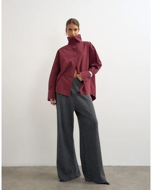 TOPSHOP Extraweiche jogginghose mit falten und weitem bein - Rot