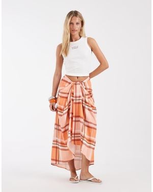 ASOS Wrap Midi Skirt - White