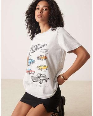 ASOS Regular Fit T-shirt With Classic Car Graphic - White