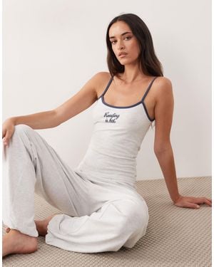 Cotton On Dreamy Soft Reading Is Hot Graphic Pyjama Cami - Grey