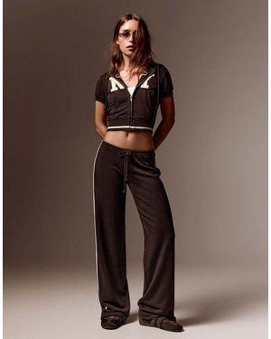 Bershka Contrast Side-stripe joggers - Blue