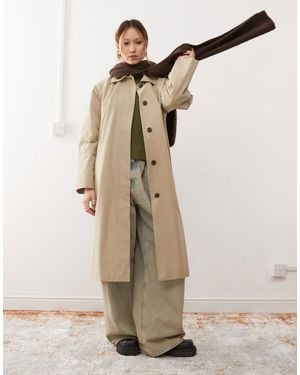 Weekday Nara Oversized Car Coat - Natural