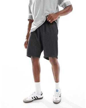 Jack & Jones Loose Fit Drawstring Light Denim Short - Black