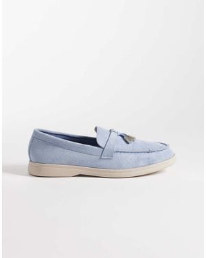 SEQWL Panther Tassel Trim Loafer - Blue