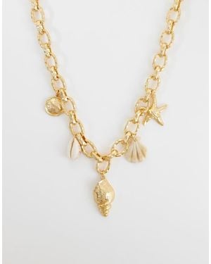 Mango Ketting Met Zomerbedeltjes - Metallic