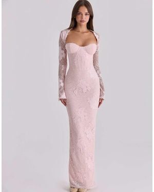 House Of Cb Lucienne Lace Maxi Dress - Pink