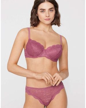 Tezenis Prague Full Coverage Lace Balconette Bra - Pink
