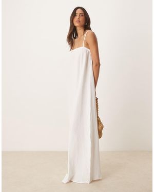 Jdy Cheesecloth Sleeveless Maxi Dress - Natural